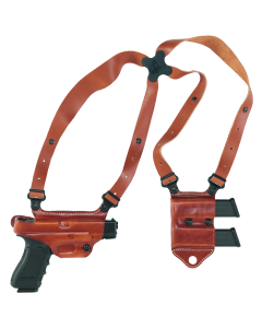 Galco Miami Classic Ii Tan Leather Shoulder Holster System for Right Hand For Glock 19 Gen1-5 MCII224