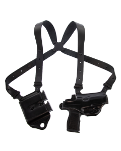 Galco Miami Classic Ii Black Leather Shoulder Holster System for Right Hand For Glock 19 Gen1-5 MCII224B