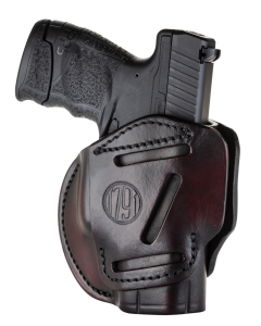 1791 Gunleather 3-way Brown Leather Shield Belt Loop Ambidextrous Holster 3WH3SBRA