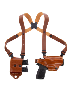 Galco Miami Classic Ii Right Hand Tan Leather Pistol Shoulder Holster System MCII250