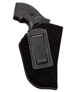 Uncle Mikes Inside The Pants Black Suede Like Revolver Holster with Belt Clip 89361