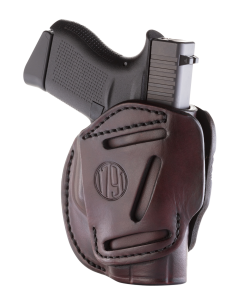 1791 Gunleather 3-way Signature Brown Leather Ruger LCP Belt Loop Holster 3WH2SBRA