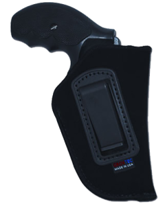 Grovtec Us Inc Inside The Pants Black Smooth Suede Right Pistol Inside-The-Waistband Belt Clip Holster GTHL14101R