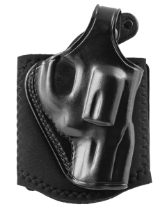 Galco Ankle Glove Smooth Black Leather Ankle Holster for S&W J Frame Revolver AG158B
