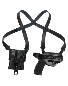 Galco Miami Classic Black Leather Smooth Finish Pistol Shoulder Holster System MC248B