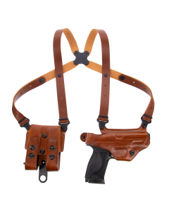 Galco Miami Classic Tan Leather Shoulder Holster System for Beretta 92F/FS Pistol MC202