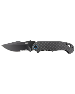 CRKT 7920K P.S.D. 3.63" Folding Recurve Veff Serrated Black Knife 7920K