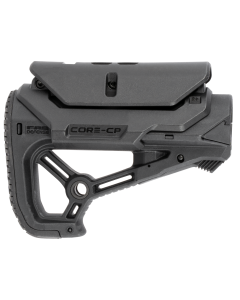 FAB Defense FXGLCORESCP GLCore S CP CQB Optimized Combat Buttstock wAdjustable CheekRest for AR15 M4 Black Fiberglass Reinforced Polymer