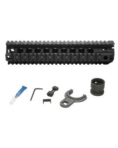 BCM QRF10556BLK QRF Handguard 10 FreeFloating Style Made of Aluminum with Black Anodized Finish Picatinny Rial for ARPlatform