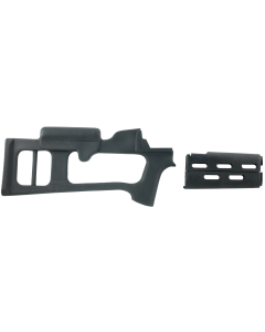 Advanced Technology MAK0100 Fiberforce Stock Package Fixed Thumbhole Black Synthetic Ventilated Handguard for AK47 Rifle