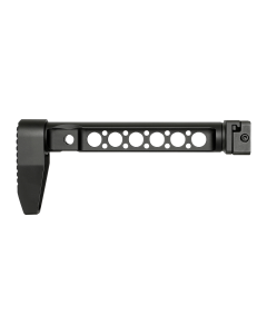 Midwest Industries MISTAPSFLWS Buttstock with Folding Adaptor Black Steel with Minimalistic Butt Plate