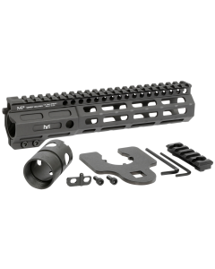 Midwest Industries MINF925 Night Fighter 9.25 MLOK Black Hardcoat Anodized Aluminum Includes Barrel Wrench Nut 5 Slot Rail