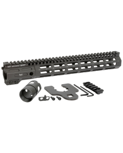 Midwest Industries MINF135 Night Fighter 13.50 MLOK Black Hardcoat Anodized Aluminum Includes Barrel Wrench Nut 5 Slot Rail