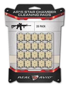 Real Avid AVAR15CP Star Chamber Cleaning Pads 223 Rem5.56x45mm NATO Wool 20 Per Pkg
