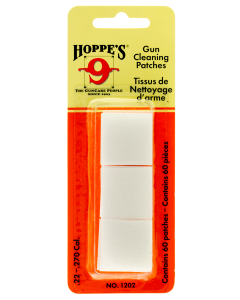 Hoppes 1203 Gun Cleaning Patches  3 27035 Cal Synthetic 50 Per Pack