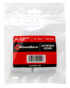 KleenBore P202 Super Shooter  .30 .28  .35 Cal 1.75 100 Cotton Flannel 75 Per Pack