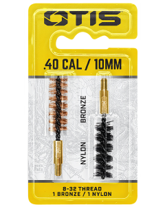 Otis FG341NB Bore Brush Set  10mm40 Cal 832 Thread 2 Long BronzeNylon Bristles 2 Per Pkg