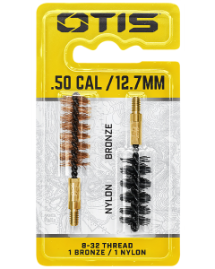 Otis FG350NB Bore Brush Set  50 Cal12.7mm 832 Thread 2 Long BronzeNylon Brush 2 Per Pkg