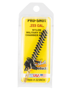 ProShot 223NCH Chamber Brush Military Style 223 Rem5.56x45mm NATO AR Platform 832 Thread Nylon Bristles Brass Core