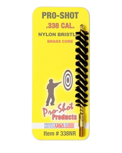 ProShot 338NR Bore Brush  .338 Cal Rifle 832 Thread Nylon Bristles Brass Core