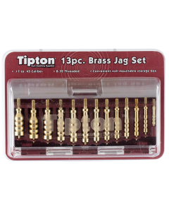 Tipton 749245 Jag Set  MultiCaliber 832540 Thread Brass 13 Pieces Includes Storage Box