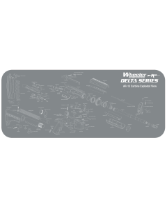 Wheeler 156824 AR15 Maintenance Mat Delta Neoprene Top wRubber Back Gray wWhite Logo  Picture 47 L x 20 W