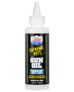 Lucas Oil 10877 Extreme Duty Gun Oil Against Heat Friction Wear 4 oz Squeeze Bottle