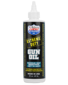 Lucas Oil 10870 Extreme Duty Gun Oil Against Heat Friction Wear 8 oz Squeeze Bottle