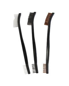 Birchwood Casey 41104 Utility Brushes BronzeNylonStainless Steel 3 Pack
