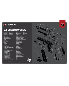 TekMat TEKR17CZSHDW2 CZ Shadow 2 SA Cleaning Mat CZ75 Shadow 2 SA Parts Diagram 11 x 17