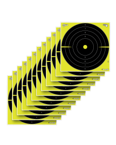Allen Company EZ AIM 12" Splash Reactive Bullseye Targets, 12 Pack (Black/Yellow)