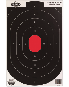 Birchwood Casey Dirty Bird Silhouette 12x18 Targets, 8 Pack (Black/Red)