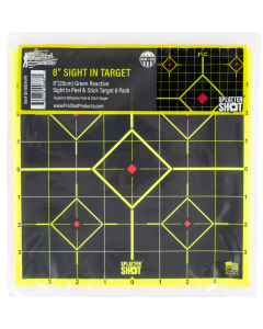 Pro-Shot SplatterShot 8" Diamound Sight-In Targets, 6 Pack (Black/Green)