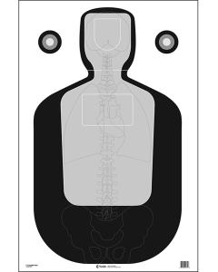 Action Target TQ-19 Qualification with Vital Anatomy Target 23x35, 100 Count (Black/Gray)