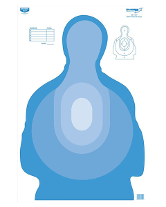 Birchwood Casey EZE-Scorer Silhouette Paper Targets, 100 Pack (Blue/White)