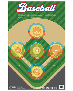 Action Target Baseball Field Paper Targets 23x35, 100 Count (Multi-Color)