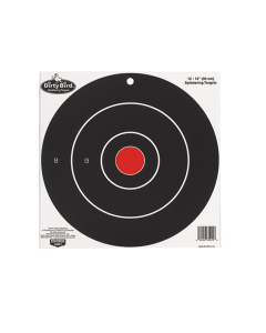 Birchwood Casey Dirty Bird 8" Bullseye Targets, 25 Pack (Black/White)