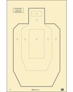 Action Target IPSCP100 Military IPSCUSPSA IPSC Paper Hanging 23 x 35 BlackWhite 100 Per Box