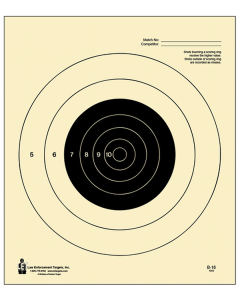 Action Target NRA 25 Yard Slow Fire Bullseye Targets 10.50x12, 100 Count (Black/White)