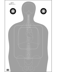 Action Target FTQ15ANTAV2100 Qualification SilhouetteVitals Paper 23 x 35 GrayWhite 100 Per Box