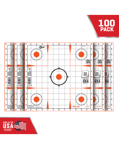Allen Company EZ AIM Reactive 12x12 Sight-In Grid Targets, 100 Pack