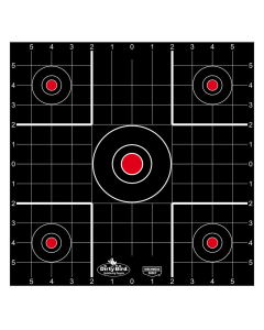 Birchwood Casey Dirty Bird 12" Sight-In Bullseye Targets, 100 Pack (Black/Red)
