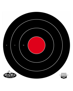 Birchwood Casey Dirty Bird 17.25" Bullseye Targets, 100 Pack (Black/White)
