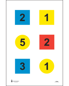 Action Target Discretionary Command Square/Circle Targets 23x35, 100 Count (Multi-Color)