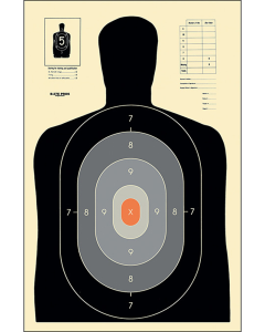 Action Target B27EPROS100 Qualification Pros Silhouette Paper Hanging 23 x 35 BlackGrayWhite 100 Per Box