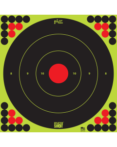 Pro-Shot Splattershot 17.25" Long Range Bullseye Targets, 5 Pack (Black/Green)