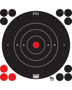 Pro-Shot Splattershot 8" Bullseye Paper Targets, 6 Pack (Black/White)