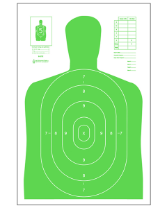 Action Target High Visibility Fluorescent Silhouette Targets 23x35, 100 Count (Green/White)