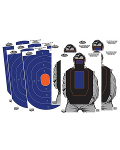 Birchwood Casey Dirty Bird Combo Silhouette Paper Targets 12x18, 8 Pack (Multi-Color)
