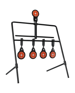 Champion Targets 5-Target Steel Auto-Reset Gong Targets (Black/Orange)